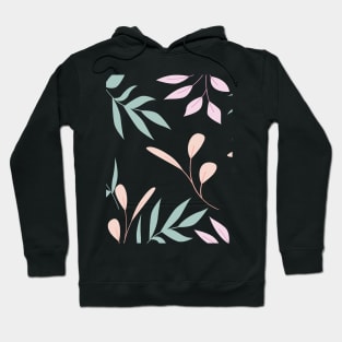 Floral Leafy Dark Pattern Hoodie